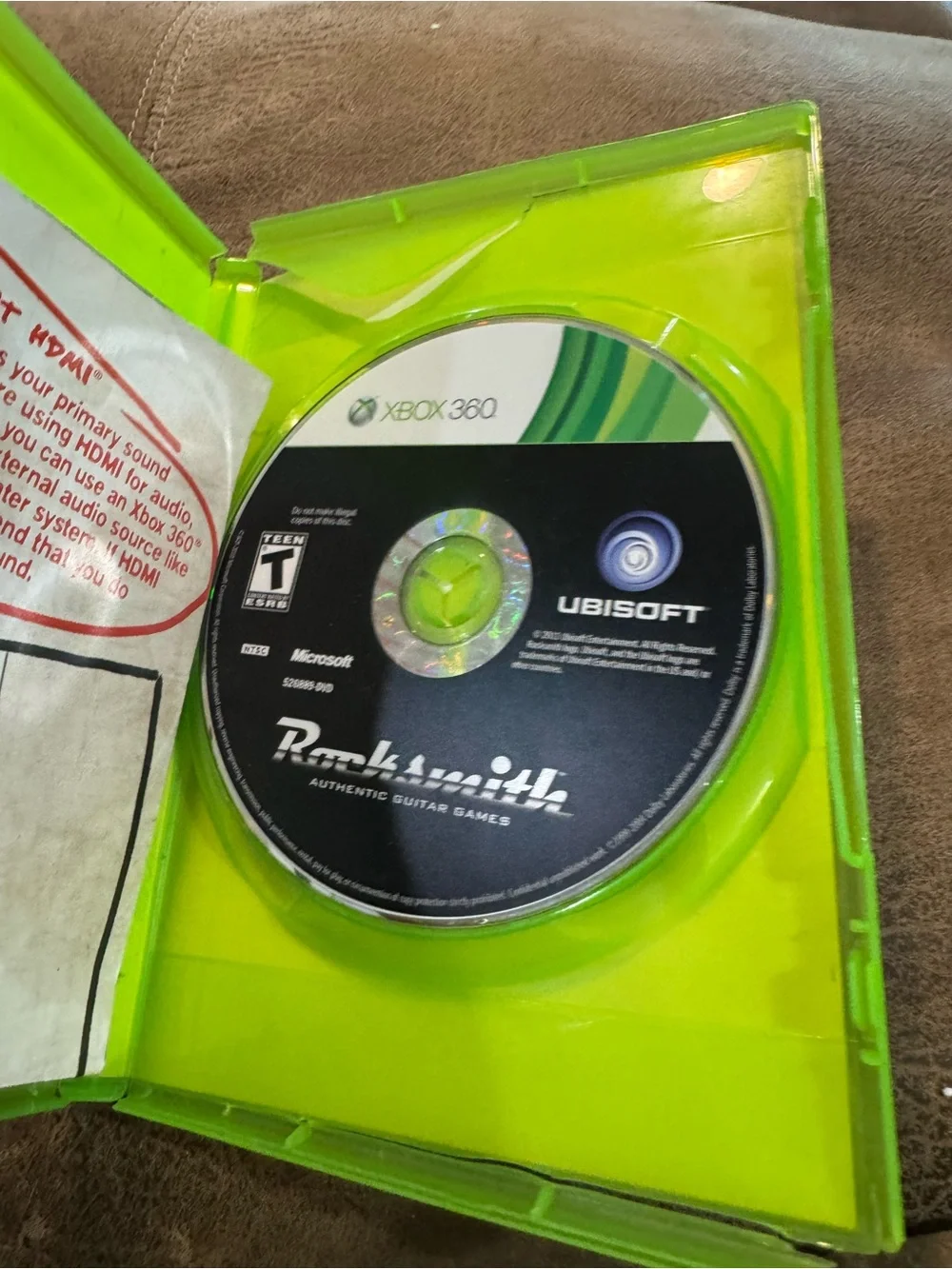 Rocksmith Authentic Guitar Games for Xbox 360 - Green Case by Ubisoft